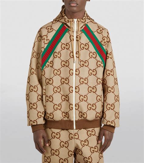 cache cou gucci homme|gucci hooded jacket men.